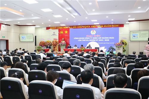 Tổ chức thành công Đại hội Công đoàn Công ty Điện lực Quảng Ngãi lần thứ XII nhiệm kỳ 2023 – 2028